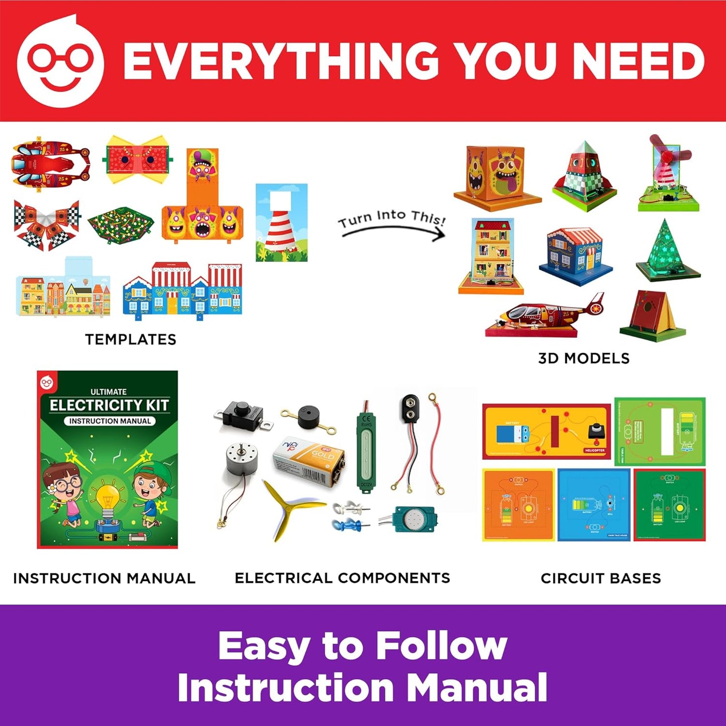 Einstein Box Ultimate Electricity & Science Kit | Science Project Kit | Electric Project Kit | Electronic Circuits | Electric Circuit Kit | Toys for Kids Ages 8-15 Years | Science Experiment Kit