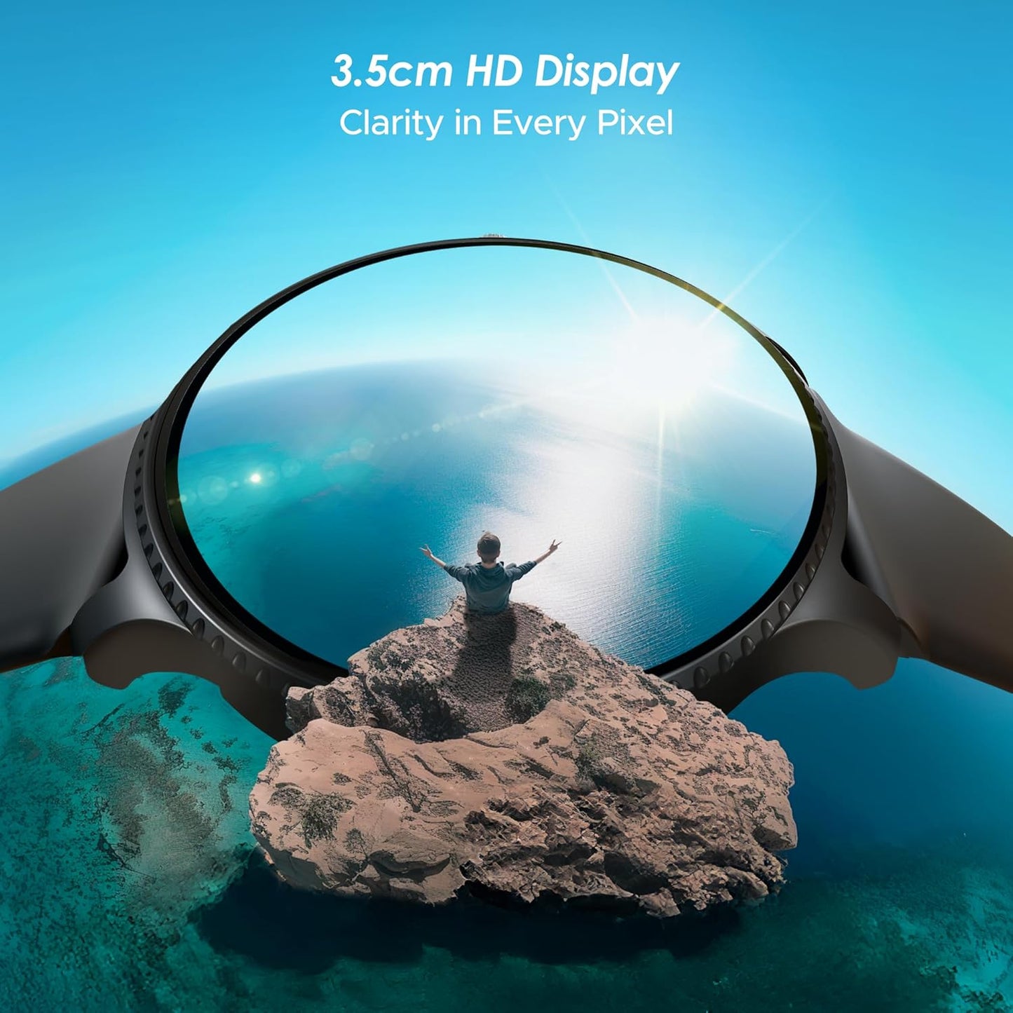 boAt Lunar Discovery w/ 1.39" (3.5 cm) HD Display, Turn-by-Turn Navigation, DIY Watch Face Studio, Bluetooth Calling, Emergency SOS, QR Tray, Smart Watch for Men & Women(Active Black)