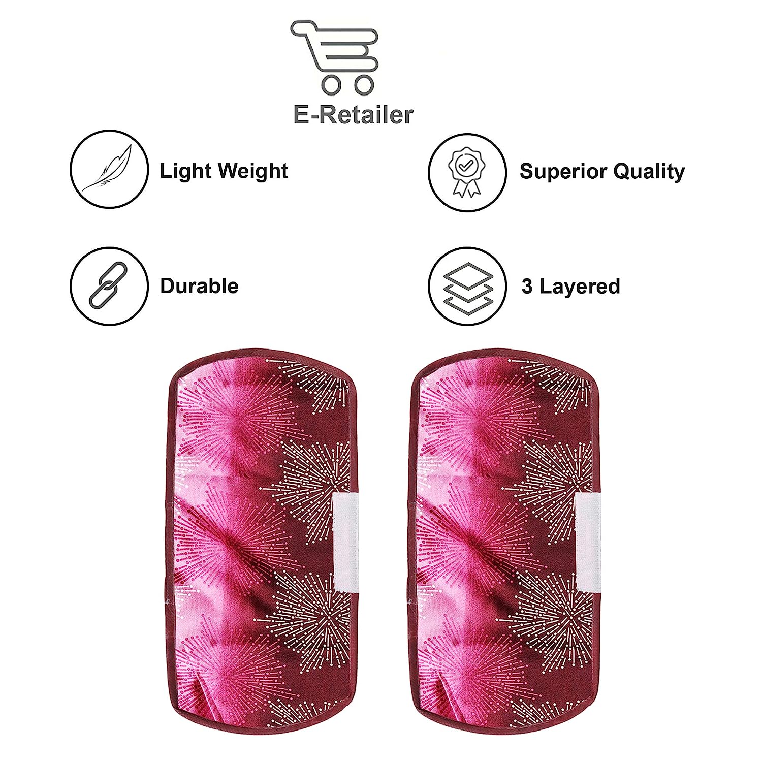 Fridge Cover Handle Cover Polyester High Material Cover For All Fridge Handle Use ( Set Of 2 Pcs ) Multi Design - Springkart 