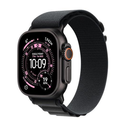 Apple Watch Ultra 3 GPS + Cellular 49mm Black Titanium Case with Black Alpine Loop - Medium
