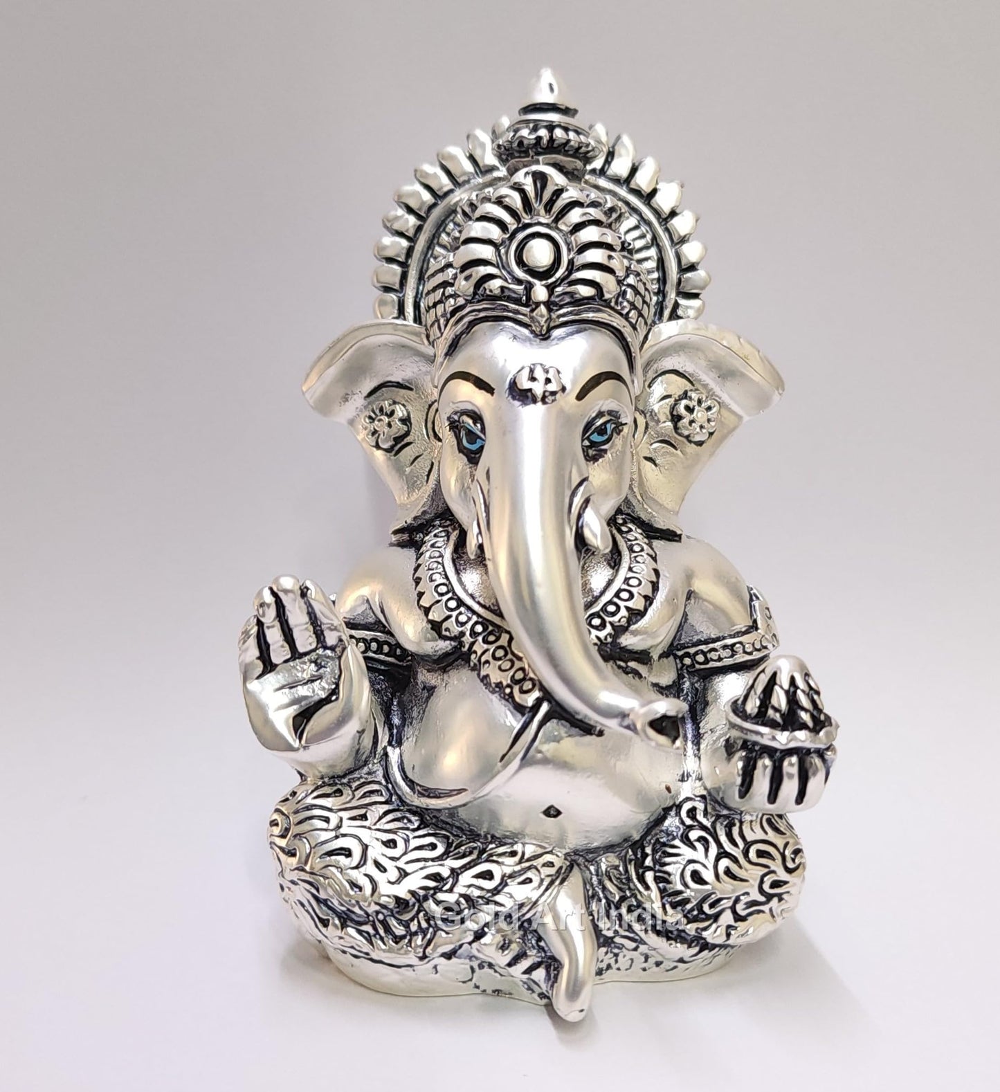 Gold Art India Mango Terracotta Finish Ganesha for Car Dashboard Home Decor Gifting Diwali Birthday Festivals 3.5 x 2 Inches