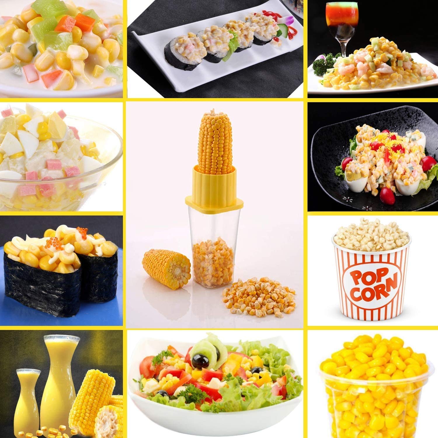 Multi Use Plastic Corn Stripper Cob Remover Bowl - Springkart 