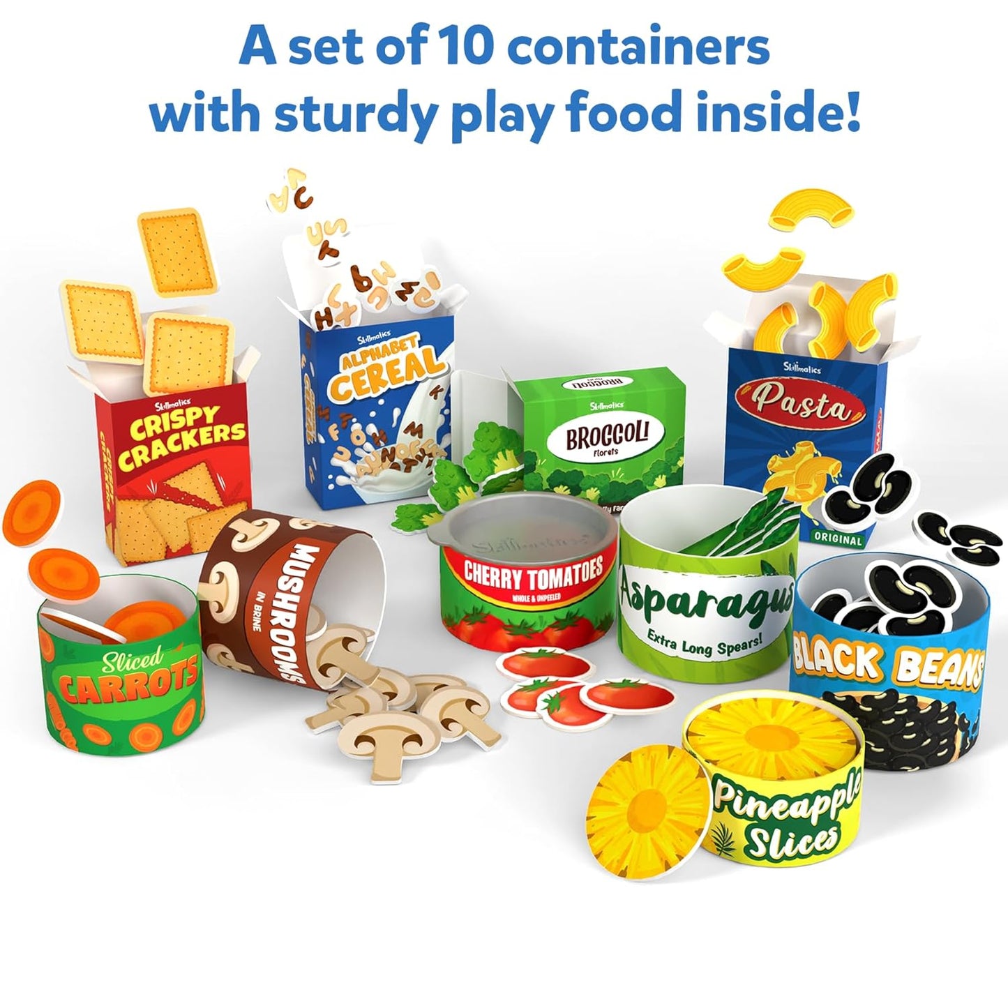 Skillmatics Grocery Set - 100+ Pieces, Play Foods, Realistic Pretend Play Toys, Kids Kitchen Set, Gift for Girls & Boys Ages 3, 4, 5 & Up