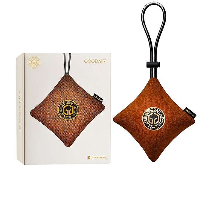 GOODAIR 2.0 Non-Electric Car Air Purifier | 24/7 Purification | Patented Technology | Clinically Proven to Prevent Motion Sickness | Tested & Certified to Absorb Toxic Gases | Romantic Coffee