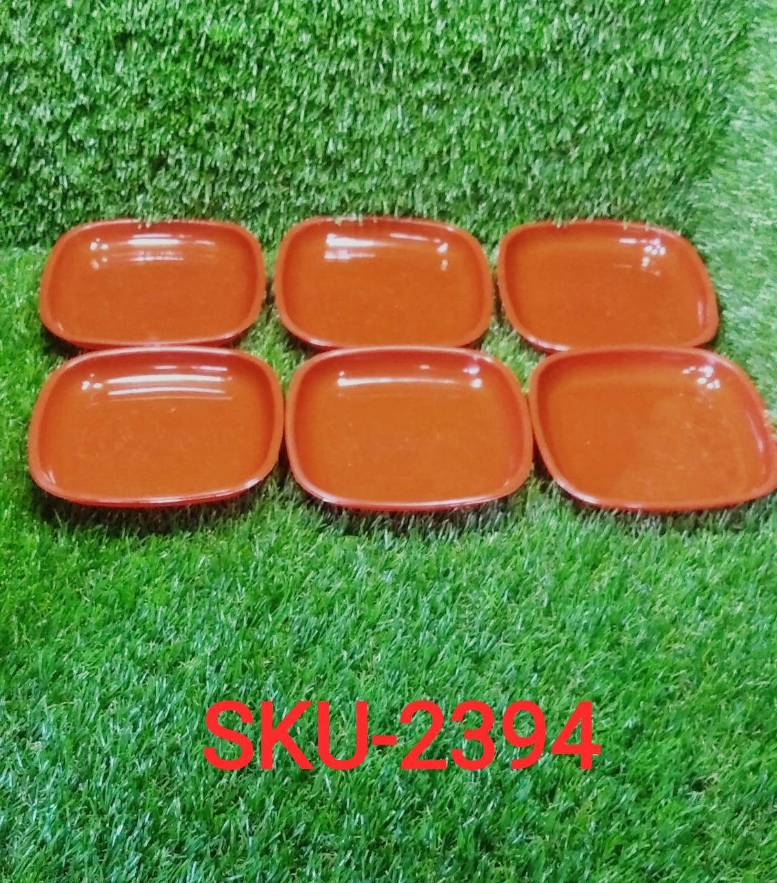 Microwave Safe Quarter Plates Square 6 Pcs, - Springkart 