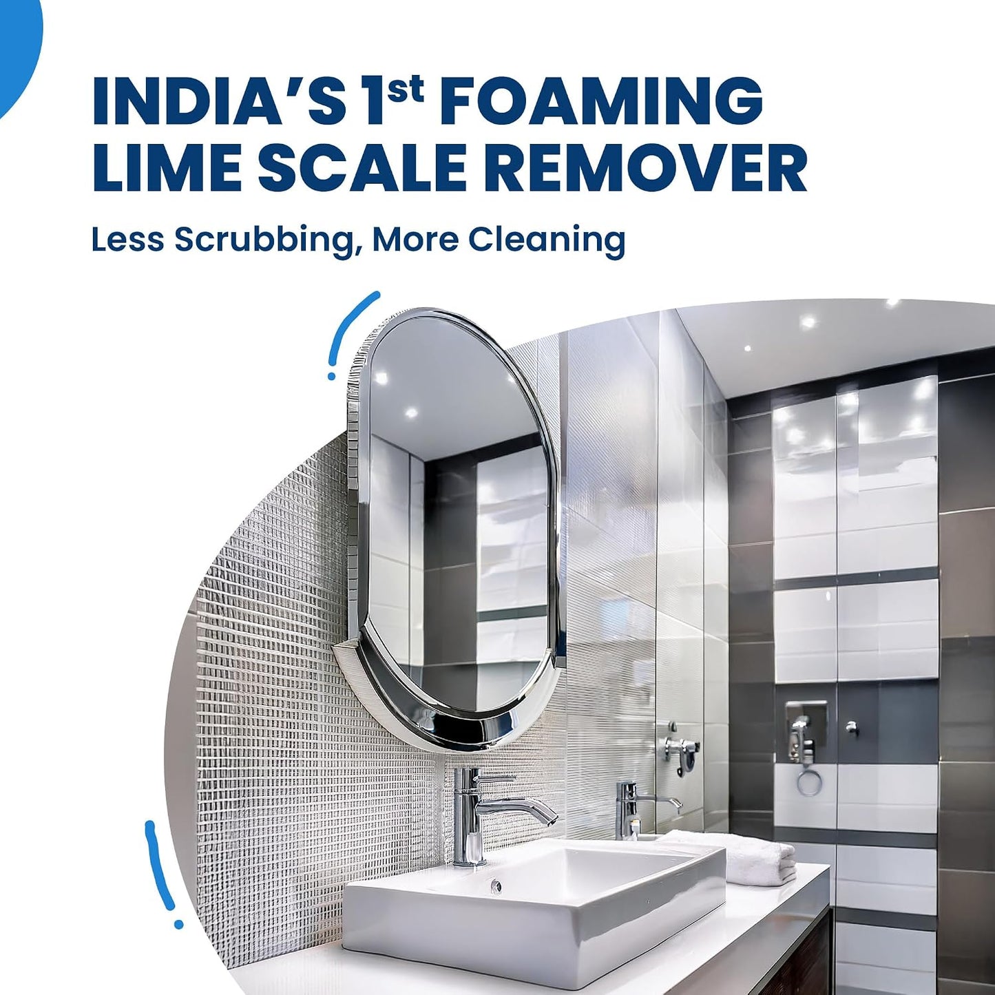 Happi Planet | Tap Cleaner & Limescale Remover | India's 1St Foaming Formulation For Reduced Scrubbing Effort | 500Ml | Suitable For Bathroom, Tap, Shower, Tiles, Mirrors | Non Toxic & Eco-Friendly