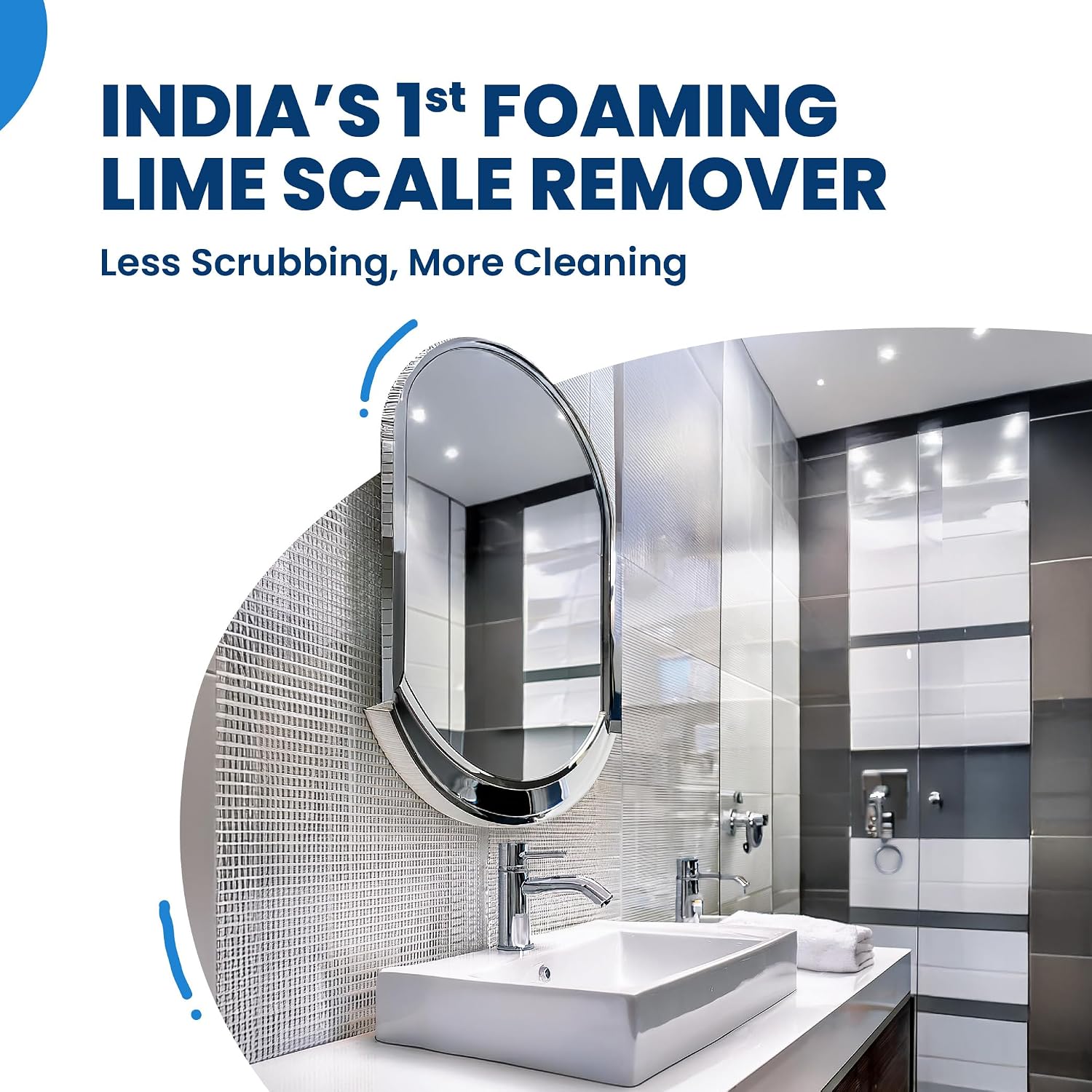 Happi Planet | Tap Cleaner & Limescale Remover | India's 1St Foaming Formulation For Reduced Scrubbing Effort | 500Ml | Suitable For Bathroom, Tap, Shower, Tiles, Mirrors | Non Toxic & Eco-Friendly