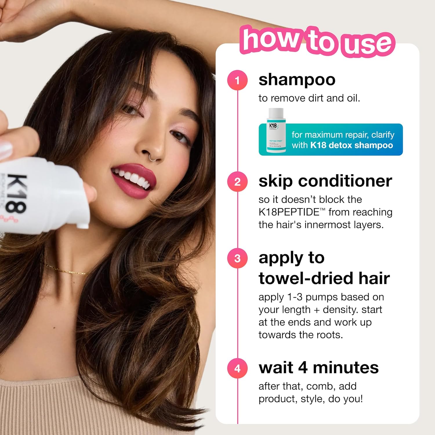 K18 Leave-In Repair Hair Mask, 15ml