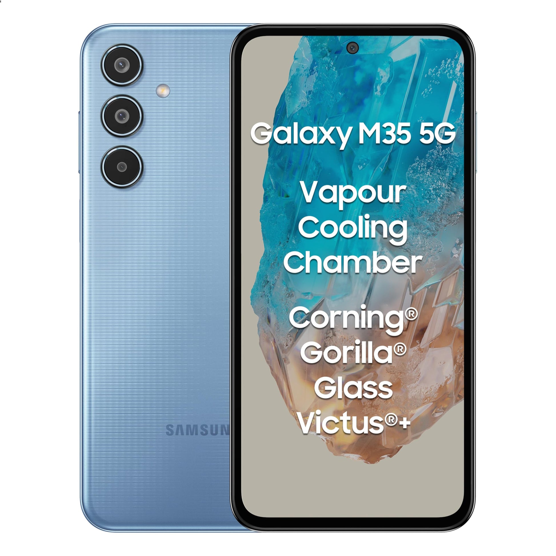 Samsung Galaxy M35 5G (Thunder Grey,8GB RAM,256GB Storage)| Corning Gorilla Glass Victus+| AnTuTu Score 595K+ | Vapour Cooling Chamber | 6000mAh Battery | 120Hz Super AMOLED Display| Without Charger - Springkart 