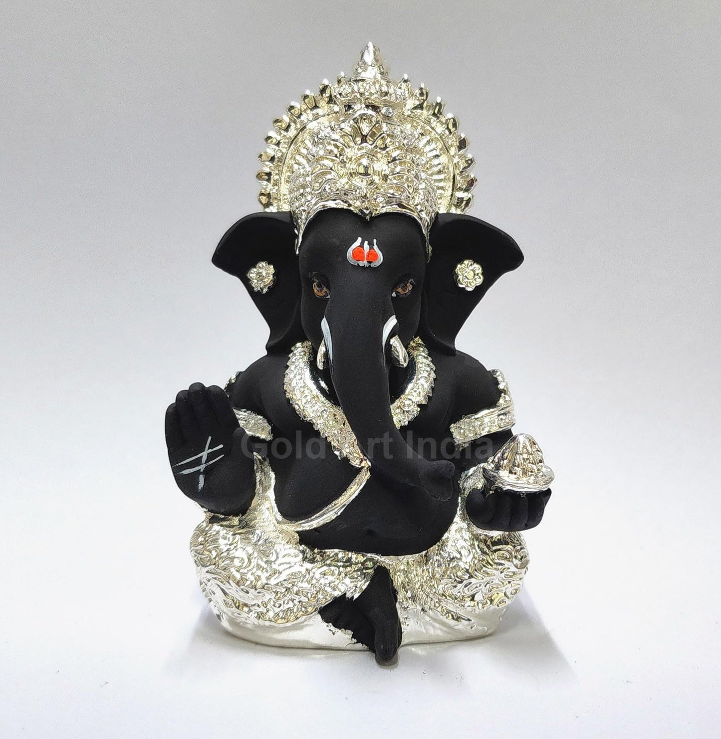 Gold Art India Mango Terracotta Finish Ganesha for Car Dashboard Home Decor Gifting Diwali Birthday Festivals 3.5 x 2 Inches