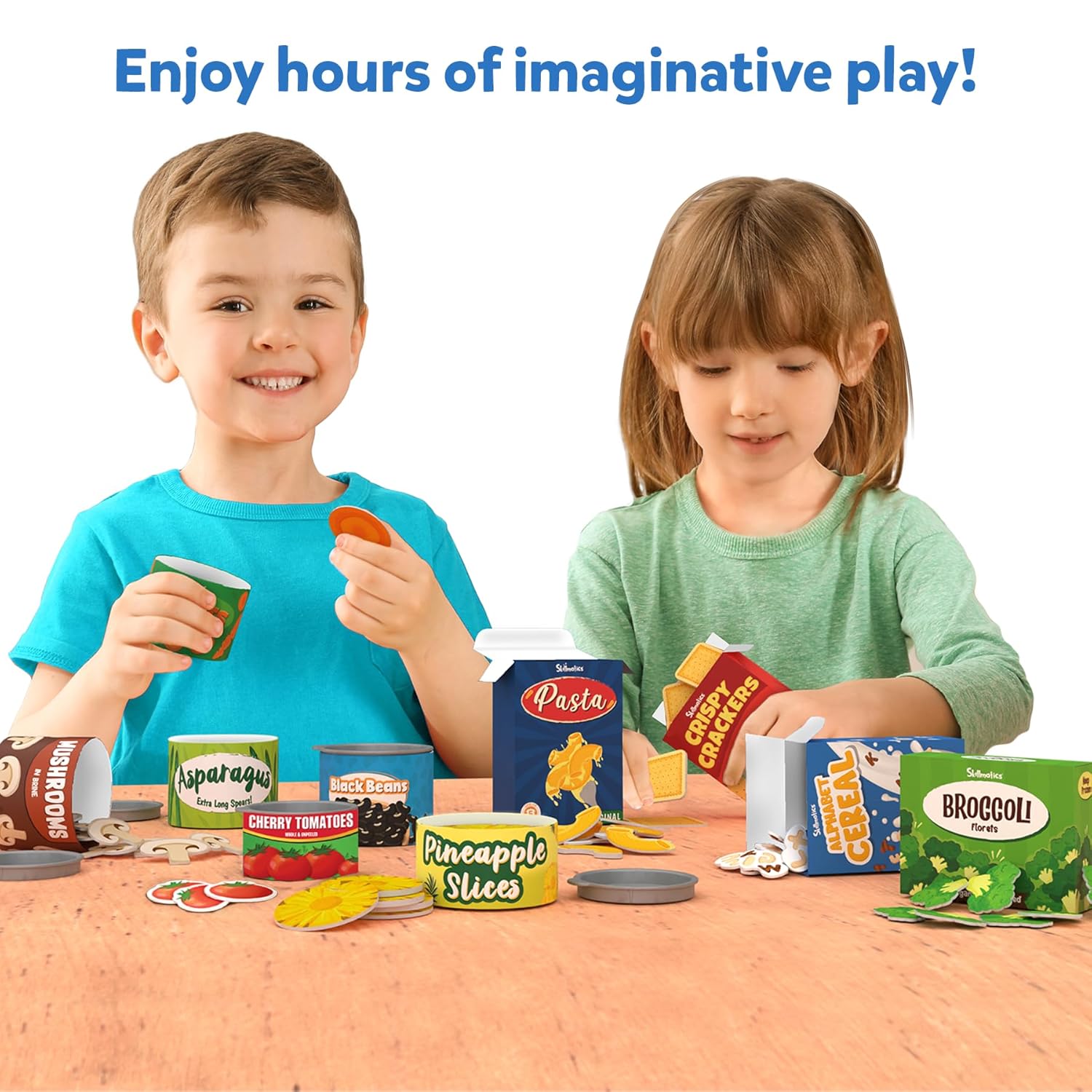 Skillmatics Grocery Set - 100+ Pieces, Play Foods, Realistic Pretend Play Toys, Kids Kitchen Set, Gift for Girls & Boys Ages 3, 4, 5 & Up