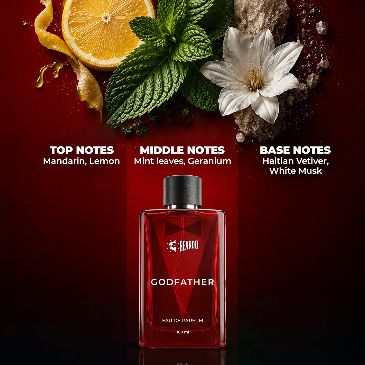 BEARDO Godfather Perfume For Man, 100ml | Aromatic, Spicy Perfume For Men | EAU DE PARFUM | Perfume For Men| Long Lasting Fragrance | Date Night Perfume | Premium Fragrance | Gift for Men | Husband | Boyfriend | Long Lasting Perfume