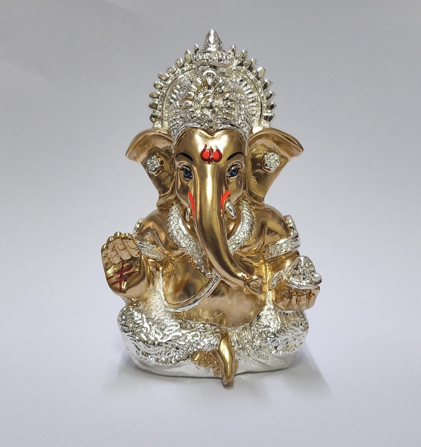 Gold Art India Mango Terracotta Finish Ganesha for Car Dashboard Home Decor Gifting Diwali Birthday Festivals 3.5 x 2 Inches