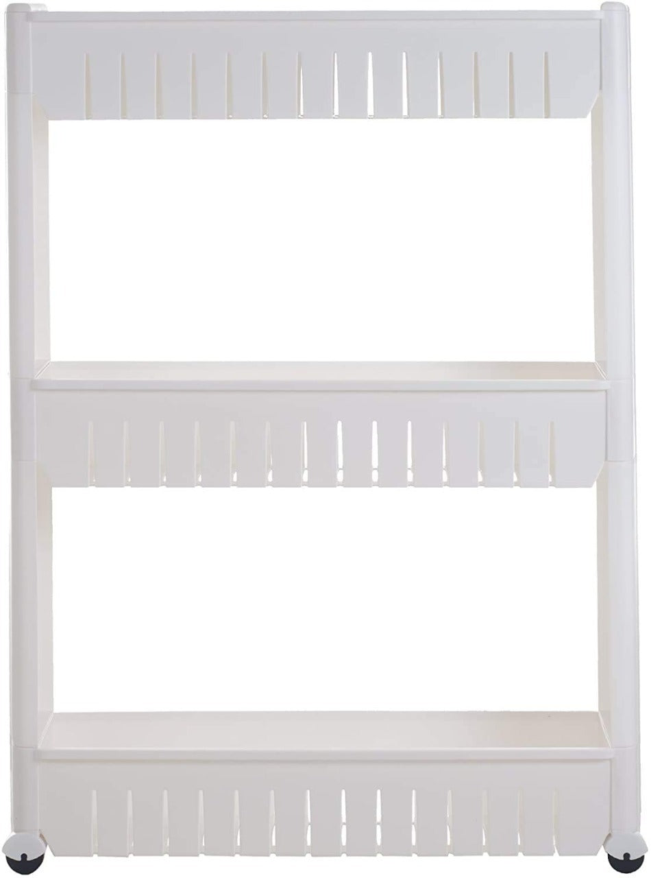 Multipurpose 3 Layer Slim Side Space Saving Storage Organizer Rack Shelf - Springkart 
