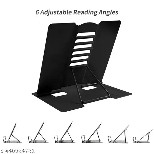 Adjustable Metal Bookstand - Portable Folding Design for Reading