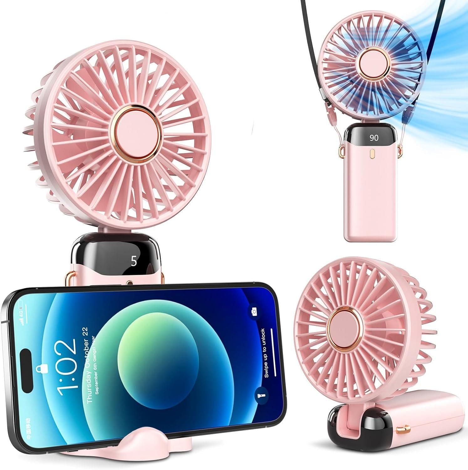 Portable Handheld Fan, Battery Operated Fan with LED Display - Springkart 