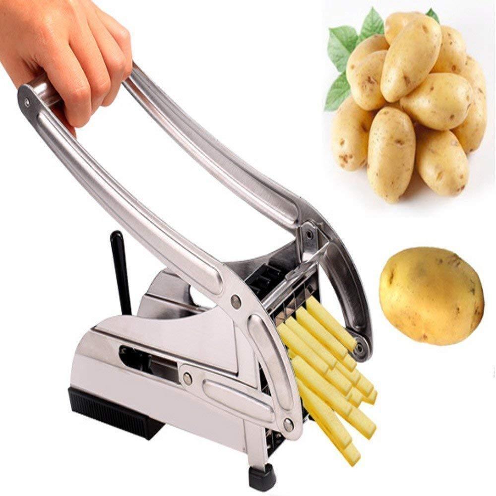 Stainless Steel French Fries Potato Chips Strip Cutter Machine - Springkart 
