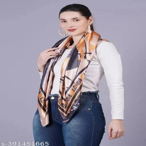 Satin Silky Alluring Digital Printed Women Scarf - Springkart 