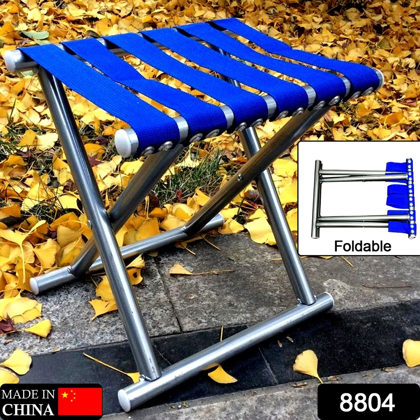 Folding Beach Tool Best Folding Stool Portable Travel Train Chair Outdoor Rest Seat Fishing Beach Picnic Hiking Backpacking Stool, Camping Fishing Hiking Picnic Garden (1 Pc ) - Springkart 