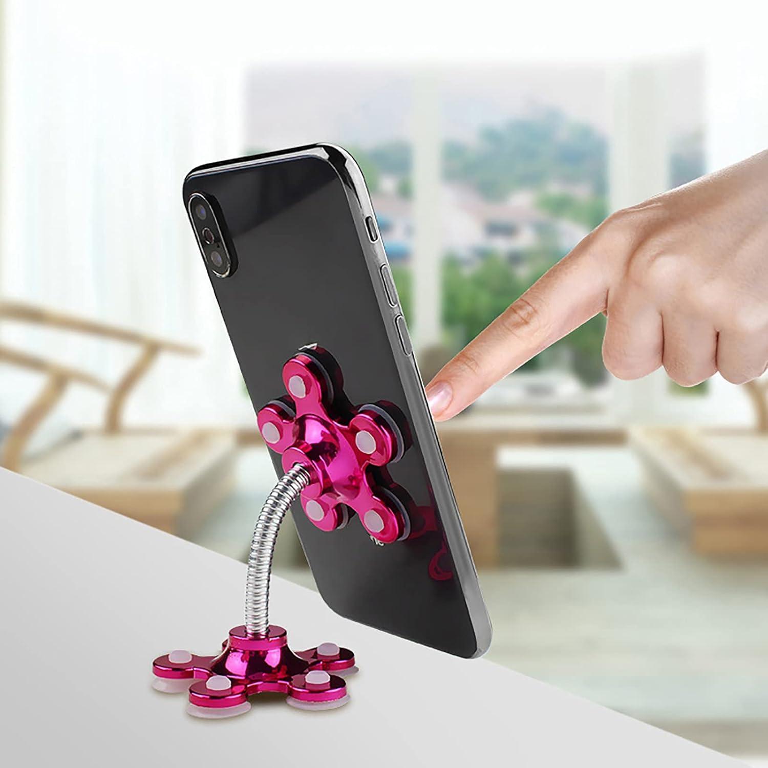 0662 Phone Holder 360rotatable Phone Stand Multi-function Double-sided Suction Cup Mobile Phone Holder ( Moq - 6 Pc ) - Springkart 