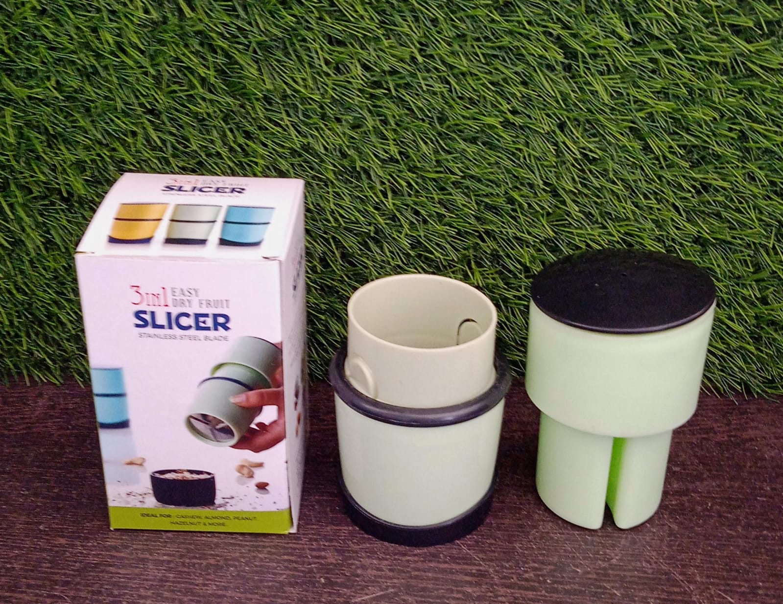 Plastic Dry Fruit and Paper Mill Grinder Slicer - 3-in-1 Blade for Chocolate and Butter, Standard, Multicolor - Springkart 