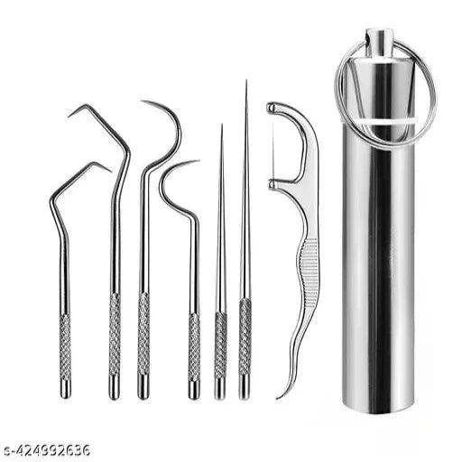 Dental Tools, 7 in 1 Stainless Steel Teeth Cleaning Tool Kit