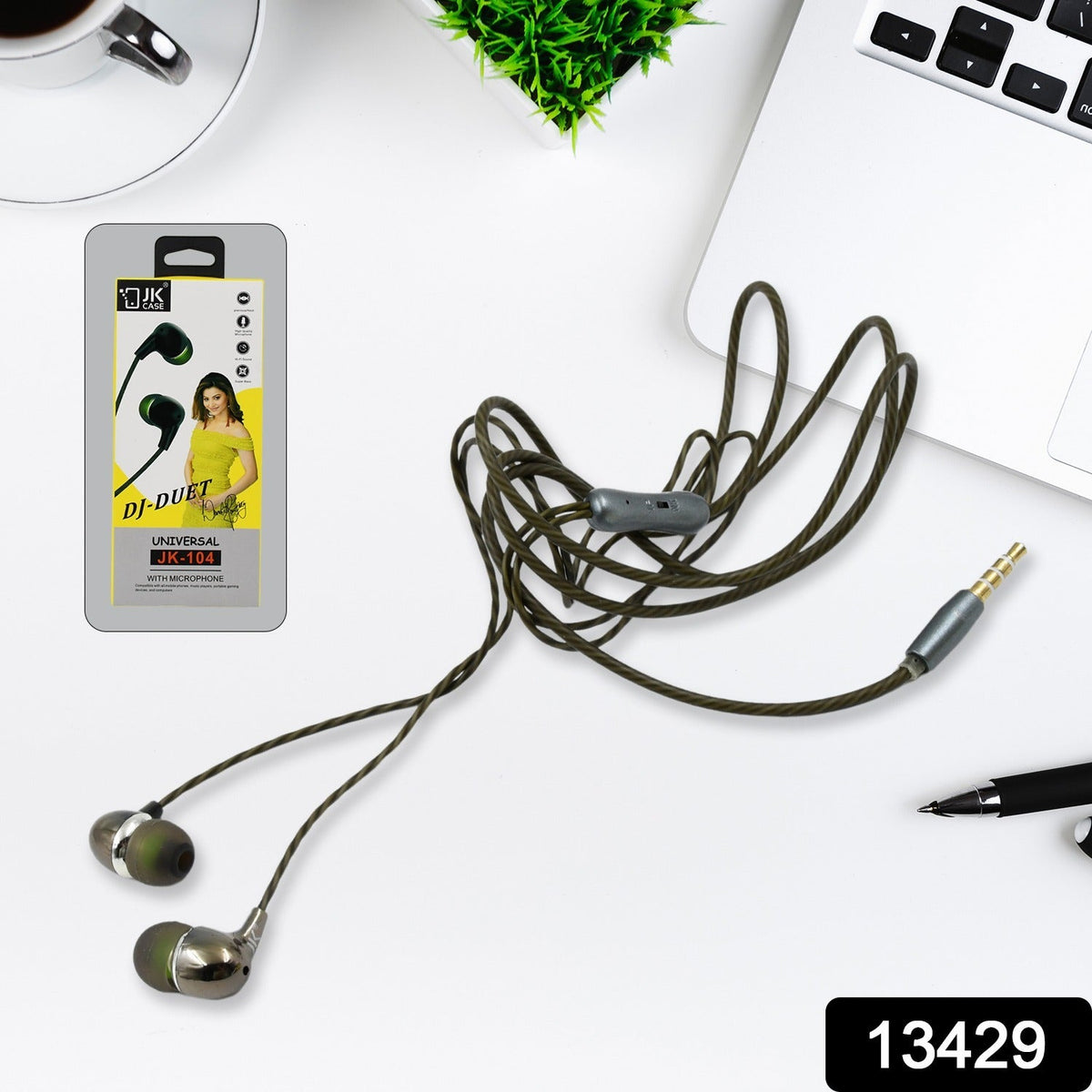 Universal Wired Earphone with Mic (1 Pc) - Springkart 
