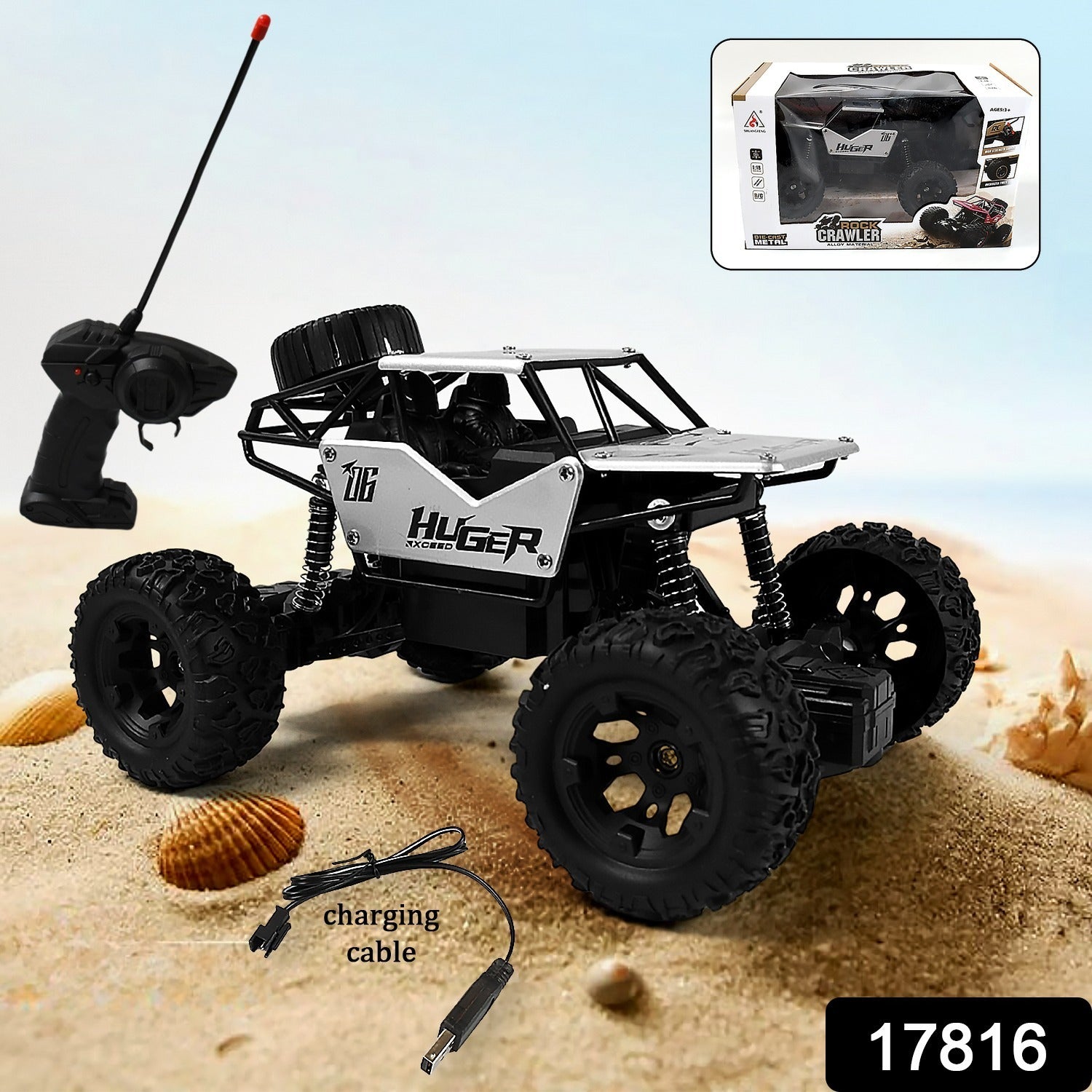 Rock Crawler Monster RC Truck All Terrain Stunt Racing Car Rechargeable Indoor Outdoor Toy Car - Springkart 