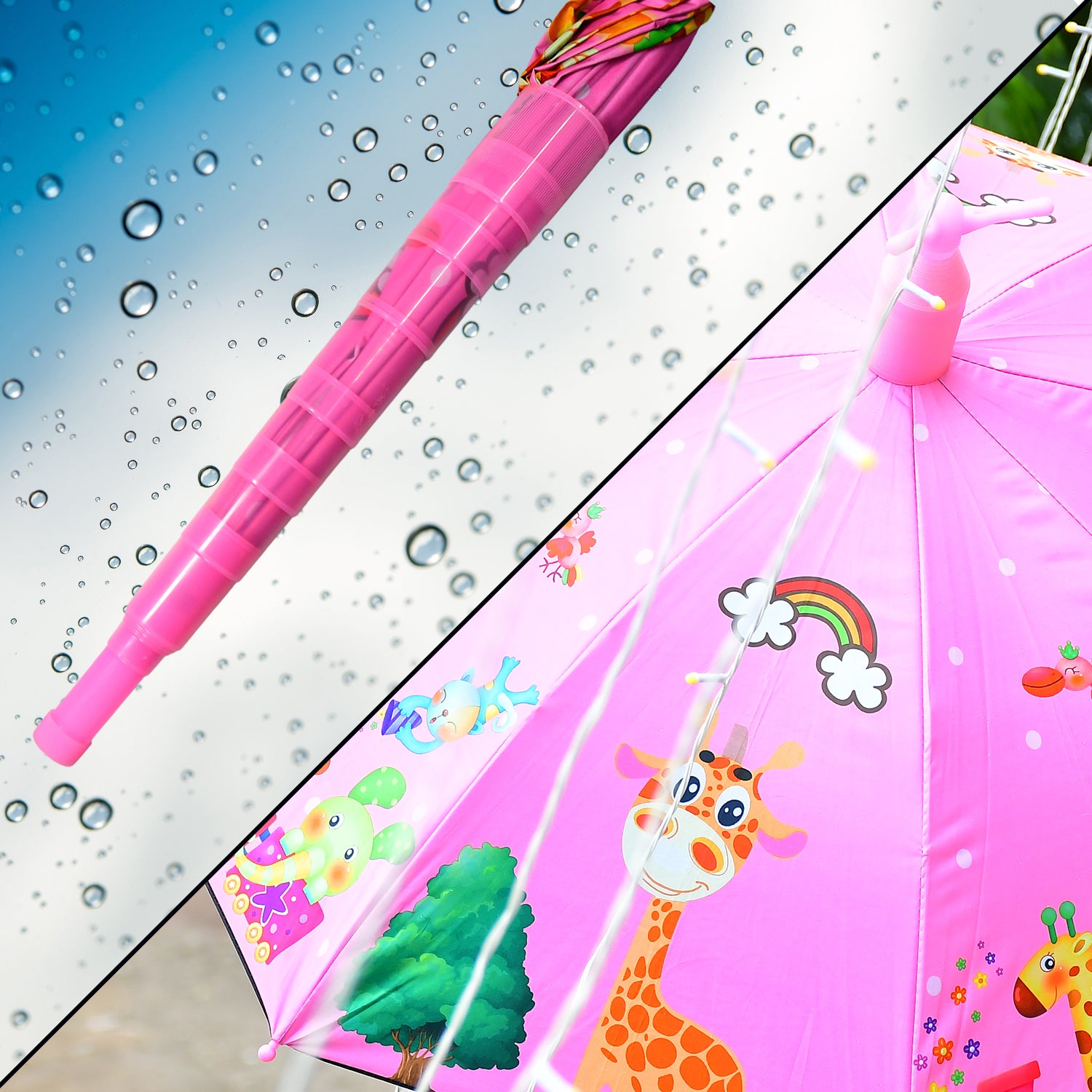 6247 Umbrella With Handle And Lightweight Safety Round Plastic Cap - Springkart 