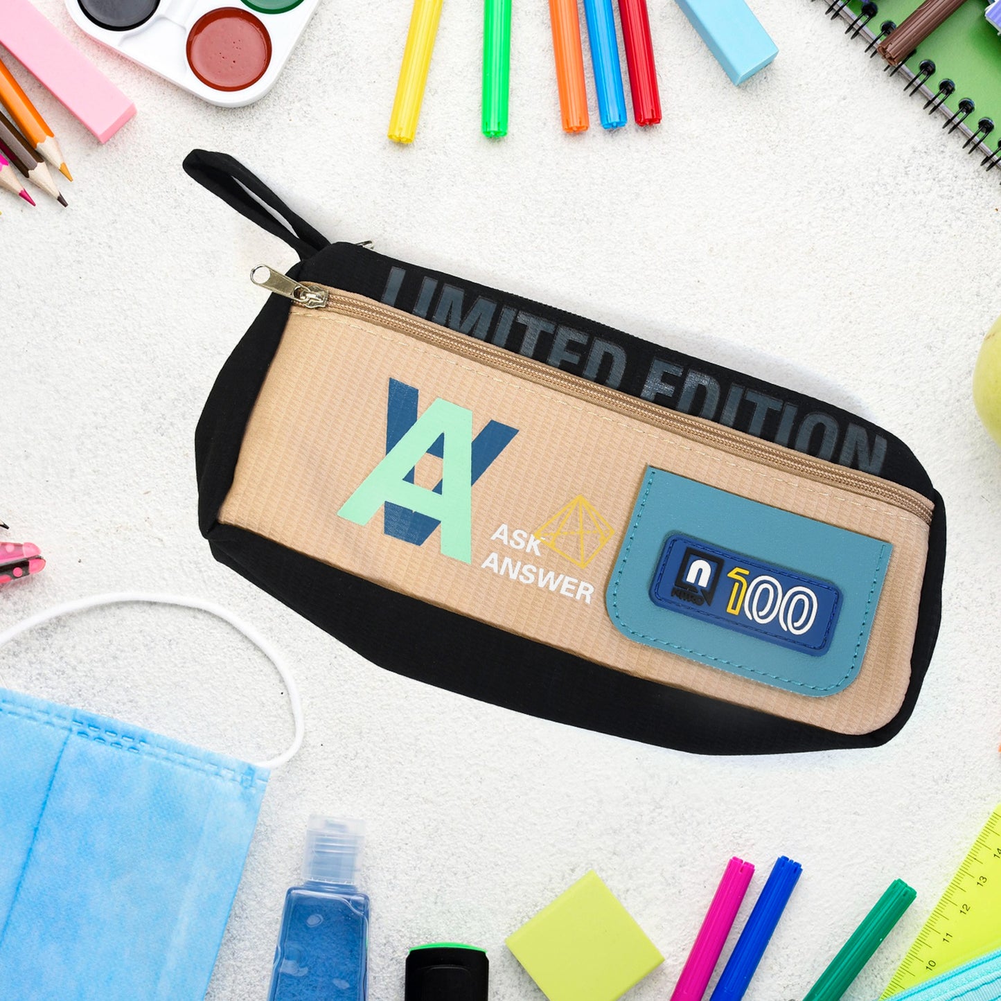 Mix Design Pouch Stylish And Versatile Storage Bag (1pc) - Springkart 