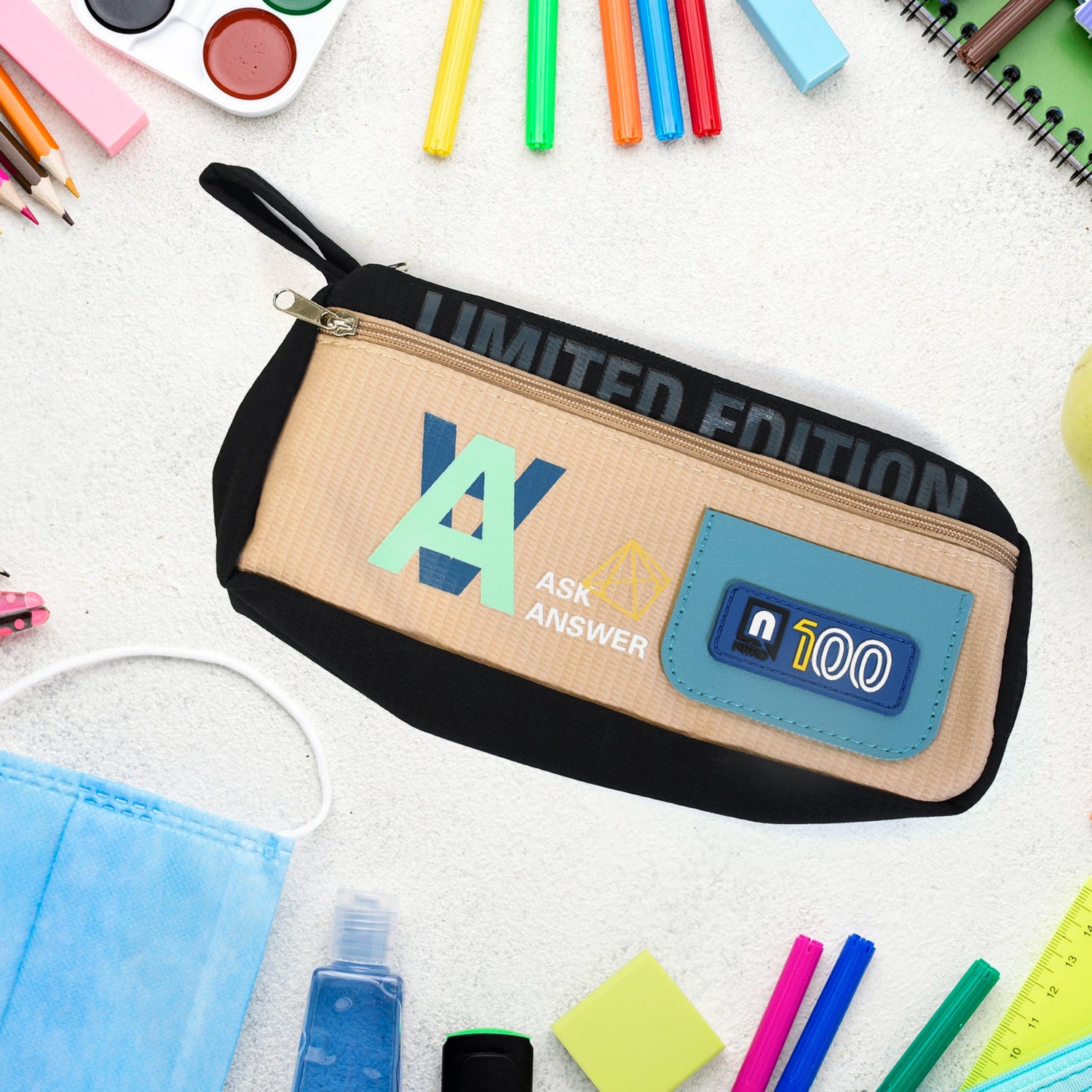 Mix Design Pouch Stylish And Versatile Storage Bag (1pc) - Springkart 