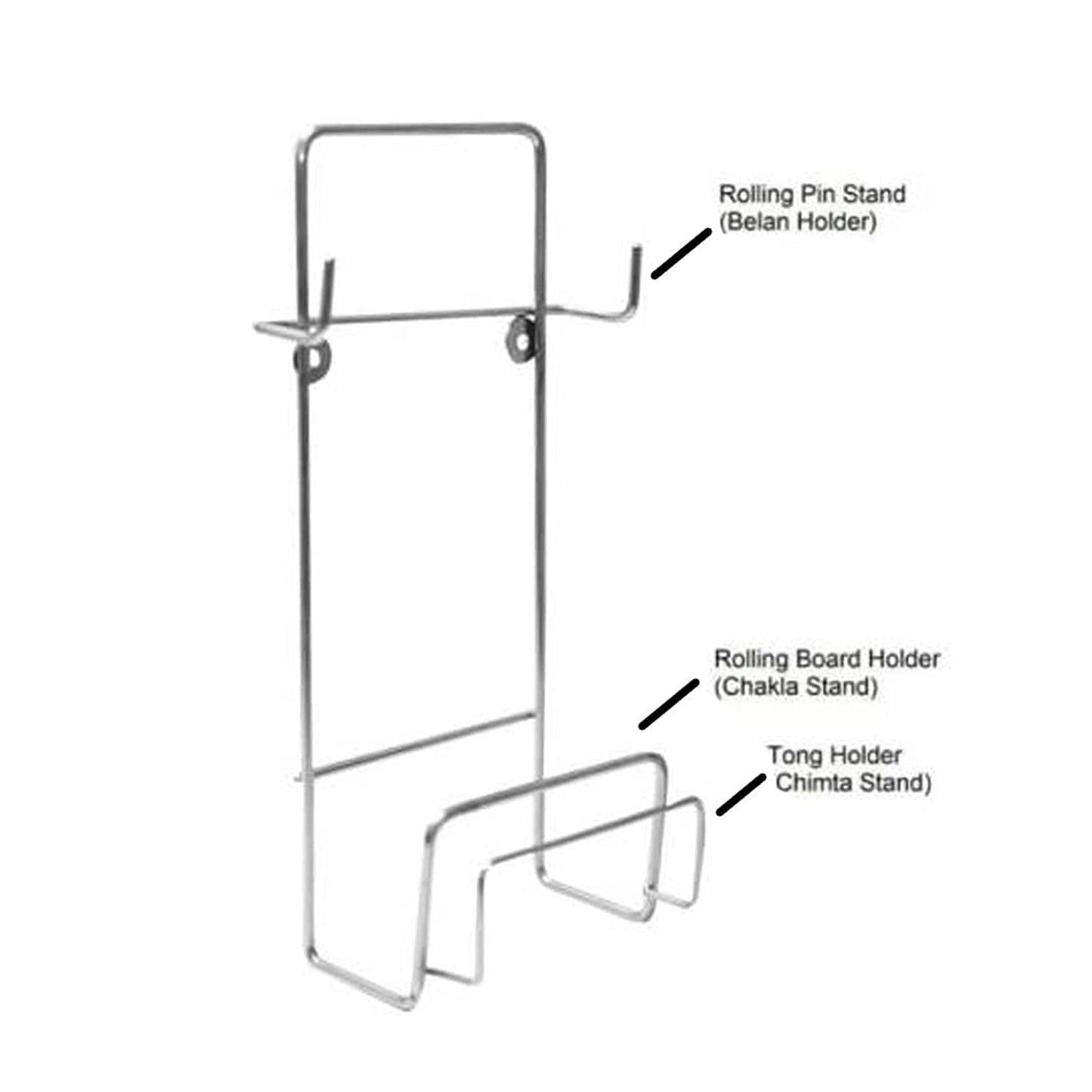 Chakla Belan Stand for Kitchen with Stainless Steel - Springkart 