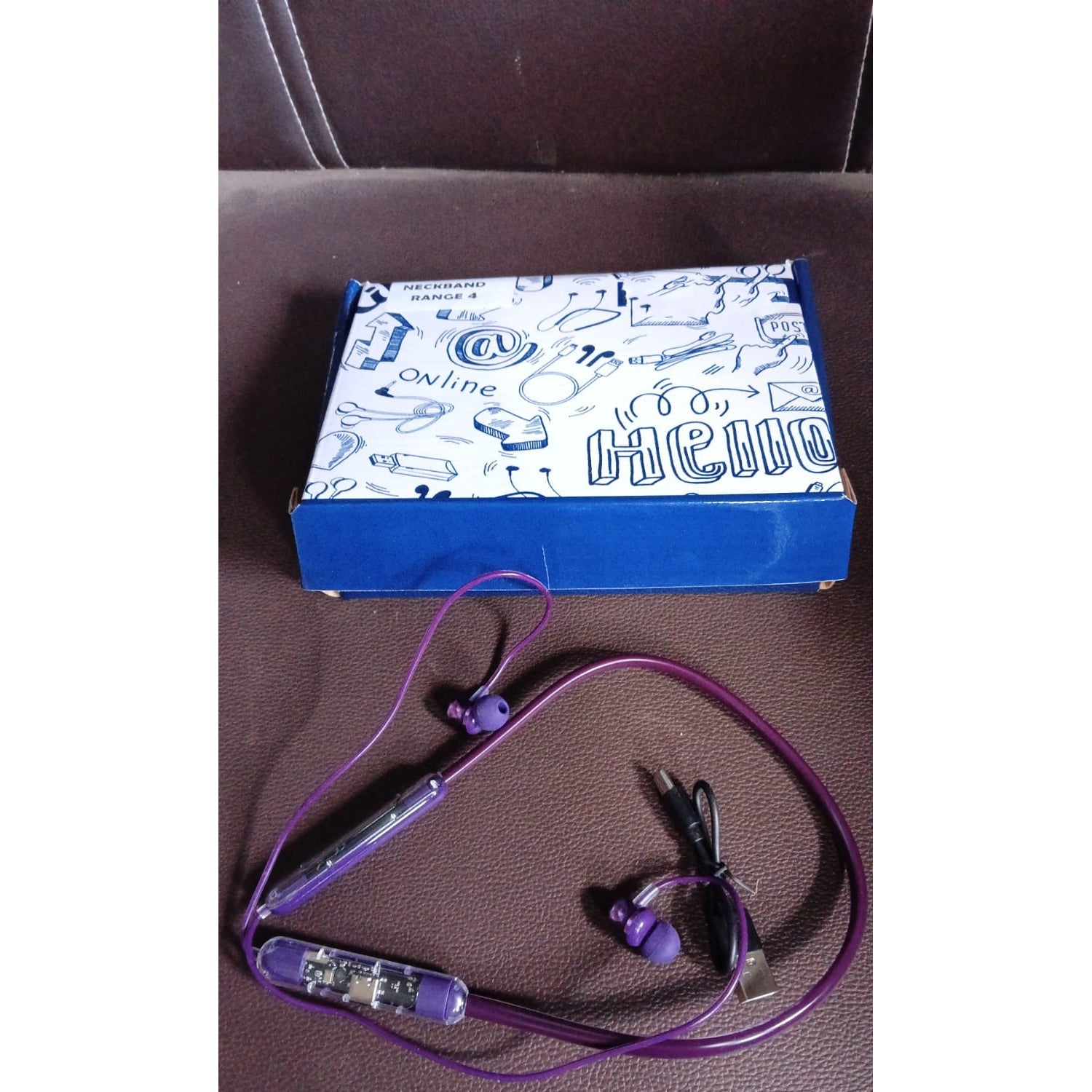 Bluetooth Headphone Neckband Sweat Resistant, Magnetic Earbuds (1 Pc) - Springkart 