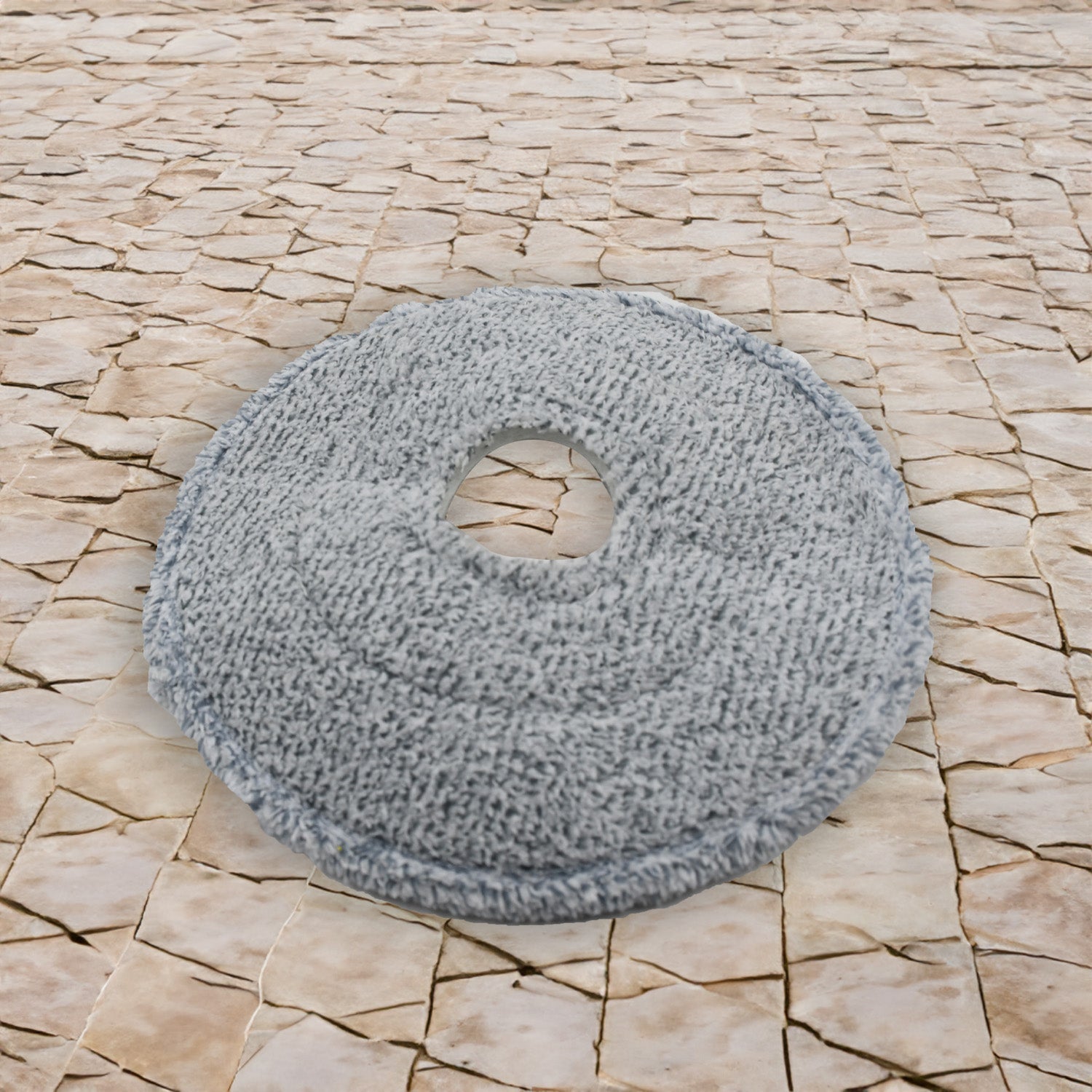 Round Shape Mop Head with 1 Pad Extra Clean Water Spin Mop with Separate Water Bucket, Suitable for All Types of Flooring, Separates Dirty and Clean Water, Wet - Springkart 