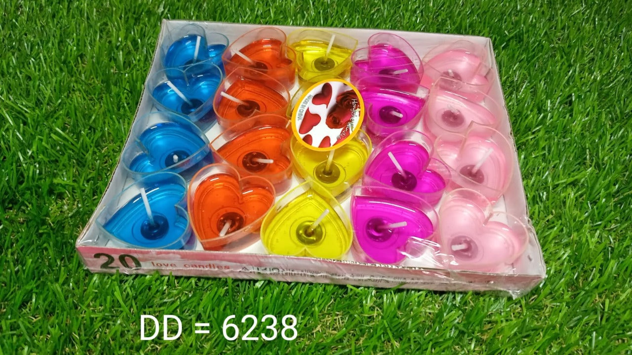 Heart Shape Wax Scented Candles. (Pack of 20 pcs) - Springkart 