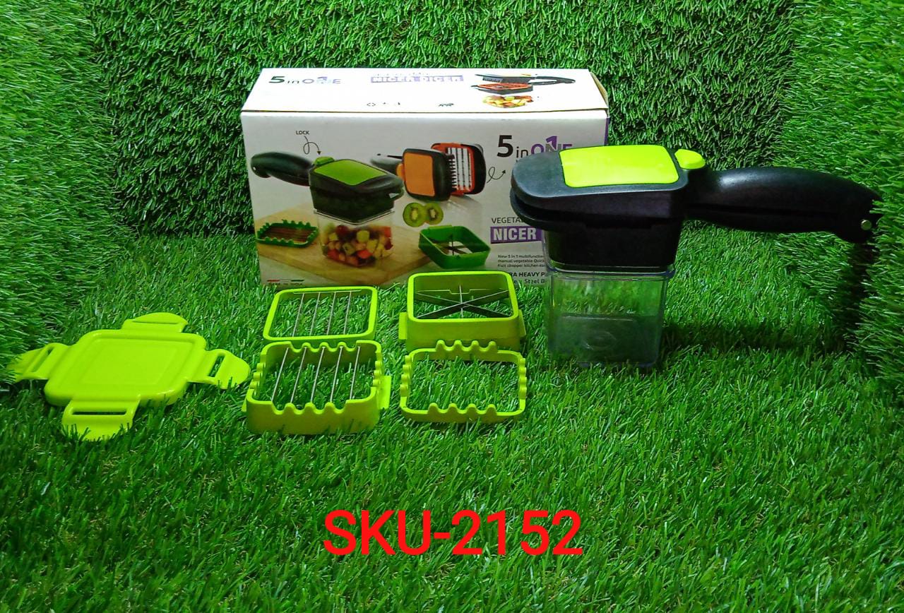 Premium Vegetable Dicer Multi Chopper Set 5 in 1 Cutting Blades - Springkart 