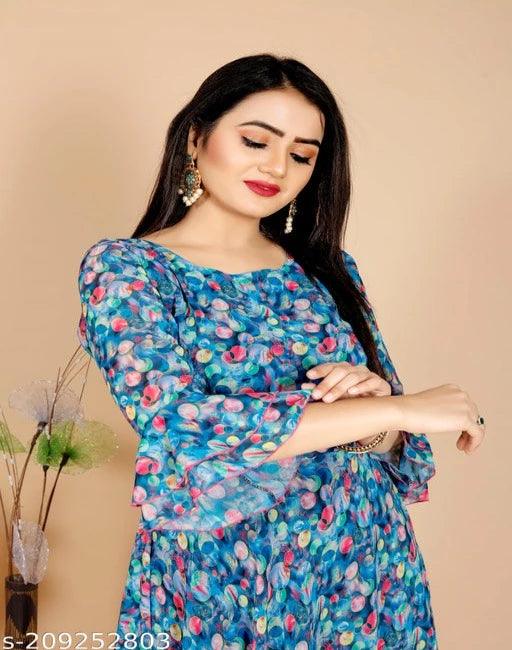 Gola Digital Printed Kurti-Gown - Springkart 