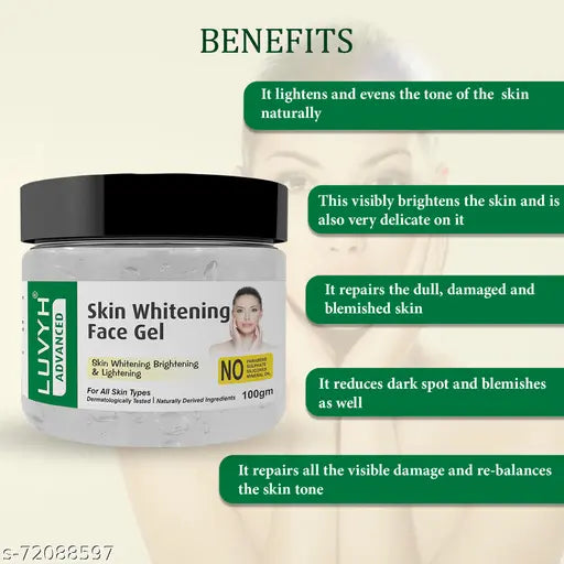 Skin Whitening Face Massage Gel (100g) Whitening and Brightening Gel For Instant Natural Glow, Anti Pigmentation & Dark Spot Removal Formula