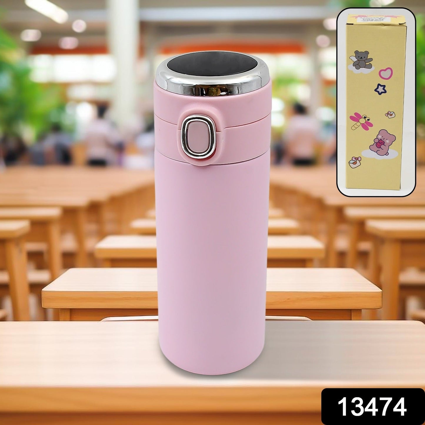 Smart Vacuum Insulated Water Bottle with LED Temperature Display (450 ML Approx) - Springkart 