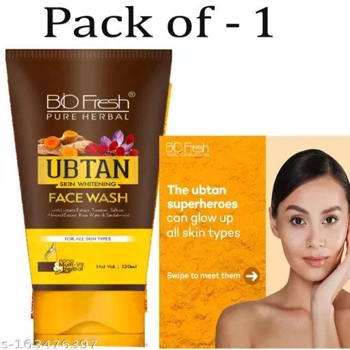 Bio Fresh Ubtan Facewash Skin Whitening with Termeric & Almond Herbs Extract 120ml x 1 - Springkart 