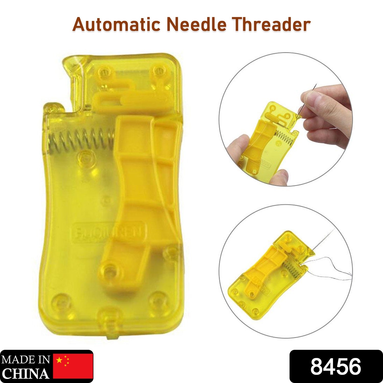 Needle Threader, Stylish Appearance Comfortable Grip Lightweight Portable Automatic Needle Threader for Sewing for Home (1 Pc) - Springkart 