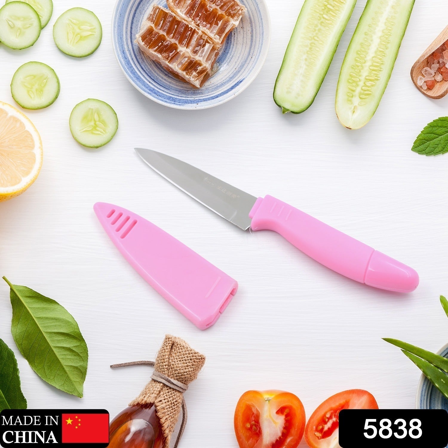 Stainless steel fruit knife, sharp blade with ergonomic handle