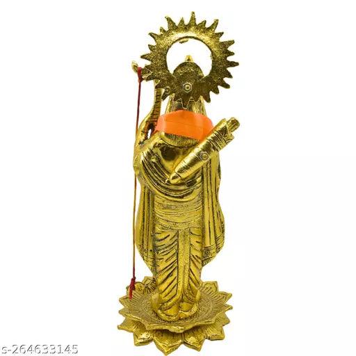 Lord Rama Gold Metal Statue Mandir Pooja Murti Temple Puja - Springkart 