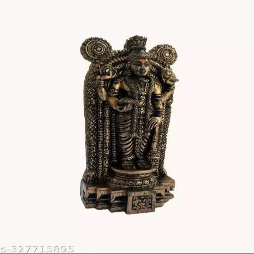 Lord Swamy Guruvayurappan Statue Idol 14 cm, Resin (Copper Colour) - Springkart 