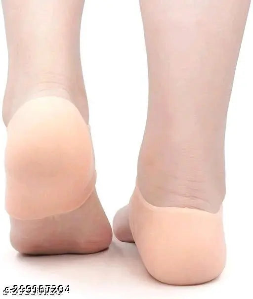 Anti Crack Silicone Half Gel Heel And Foot Protector Moisturizing Socks for Foot Care for Women Pack of 1 - Springkart 