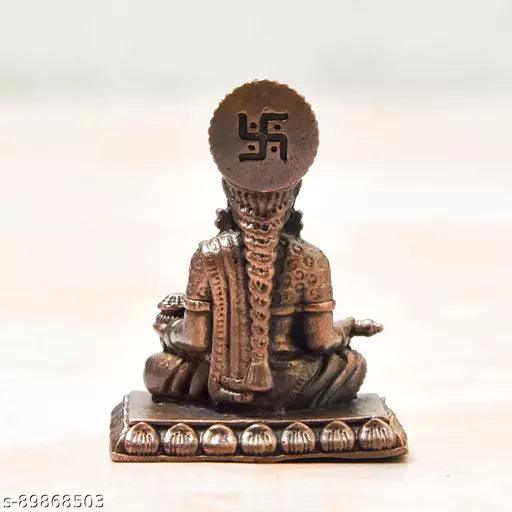 1.6 inches, Handmade Copper Annapurna Devi Idol, 40 Grams