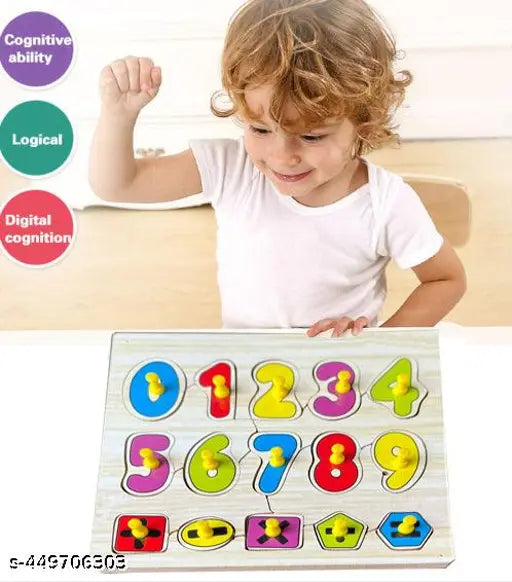 PackOf2 Small Alphabets Matching Puzzle Board With Picture and 0to9 Numbers Counting Puzzle