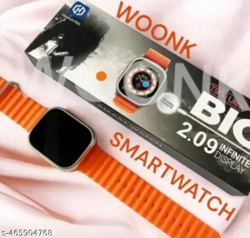 T800 Ultra Smart Watch with Beautiful Strap, Bluetooth Calling Smart Watch, 1.99" Touch Display with Fitness & Outdoor, Health & Medical Tracker, 8 Unique UI Interactions (Orange)