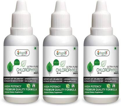 Vringra Chlorophyll Drops - Immunity Booster Drop - Weight Loss 30ml (Pack Of 3) (3 x 30 ml)
