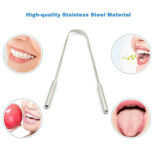 Tongue Cleaner For Kids Adults Tongue Scraper For Bad Breath Maintain Oral Hygiene For Daily Use For Fresh Breath Bacteria Removal Improved Taste (Steel Copper Tongue Cleaner 1 Pc) - Springkart 